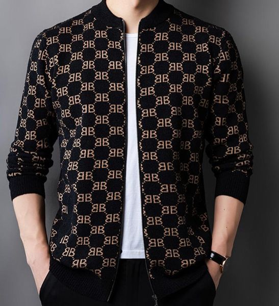 designer men's sweater for new v-neck striped long sleeve cardigan brand clothing casual loose sweater coat, White;black
designer men's sweater for new v-neck striped long sleeve cardigan brand clothing casual loose sweater coat, White;black