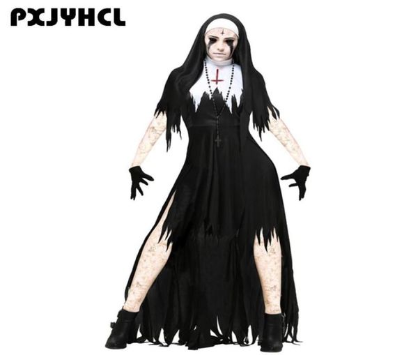 halloween nun scary cosplay costume women black vampire fantasy dress terror sister party disguise sets female fancy for adult7404110, Black;red
halloween nun scary cosplay costume women black vampire fantasy dress terror sister party disguise sets female fancy for adult7404110, Black;red