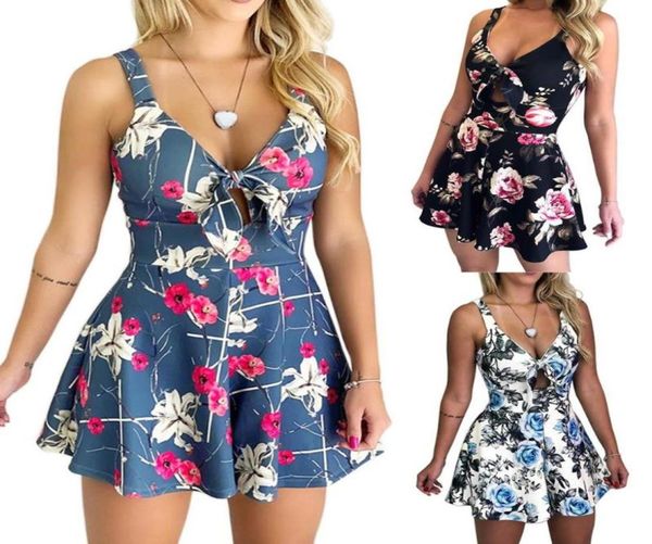 women playsuit sleeveless bow floral print waist tight jumpsuit romper soft and lightweight fabric v neck jumpsuit1841643, Black;white
women playsuit sleeveless bow floral print waist tight jumpsuit romper soft and lightweight fabric v neck jumpsuit1841643, Black;white