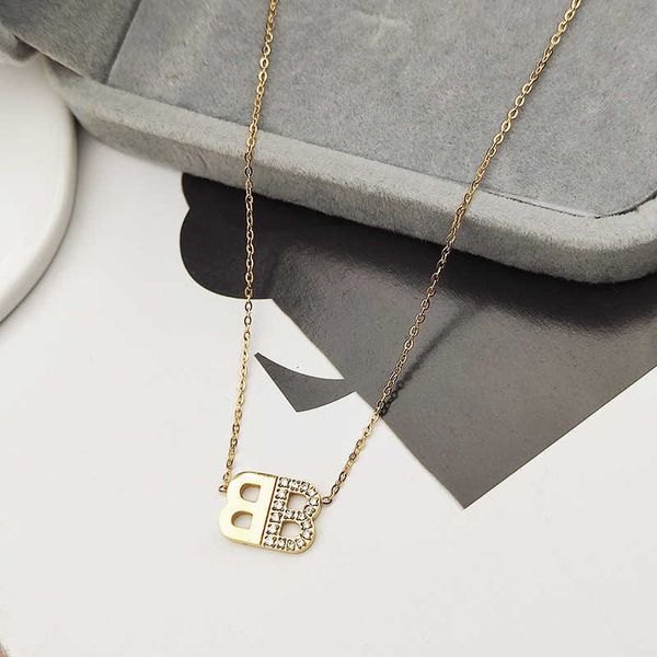 fashion designer double b paris new letter diamond embedding light luxury titanium steel necklace for girls summer colorless fashion versati, Silver
fashion designer double b paris new letter diamond embedding light luxury titanium steel necklace for girls summer colorless fashion versati, Silver