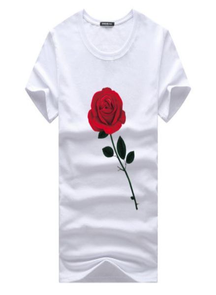 rose printed t shirts summer shirt crew neck short sleeves 5xl men new fashion clothing cotton male casual tees5431013, White;black
rose printed t shirts summer shirt crew neck short sleeves 5xl men new fashion clothing cotton male casual tees5431013, White;black