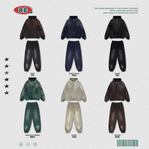 be men's autumn and winter american washed sweater guard pants men's high street fashion brand loose solid color couple set, Black
be men's autumn and winter american washed sweater guard pants men's high street fashion brand loose solid color couple set, Black