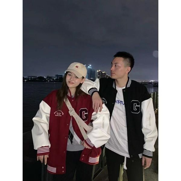 women's jackets korean letter couples outerwear bomber coats preppy style women long sleeve loose streetwear casual all season y2k 2308, Black;brown
women's jackets korean letter couples outerwear bomber coats preppy style women long sleeve loose streetwear casual all season y2k 2308, Black;brown