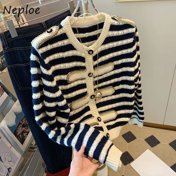 womens knits tees neploe autumn winter vintage sweater jacket o neck stripe contrast color long sleeve outerwear singlebreasted cardigan wom, White
womens knits tees neploe autumn winter vintage sweater jacket o neck stripe contrast color long sleeve outerwear singlebreasted cardigan wom, White