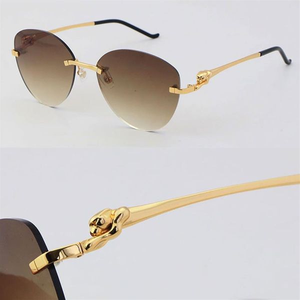 new luxury butterfly lens leopard series metal rimless sunglasses designer driving glasses man woman 18k gold 001 silver la193n, White;black
new luxury butterfly lens leopard series metal rimless sunglasses designer driving glasses man woman 18k gold 001 silver la193n, White;black