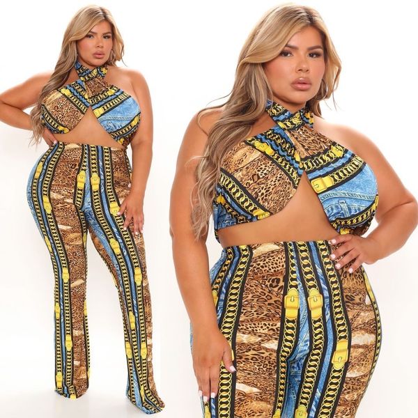women s two piece pants lovelysales clothing summer leopard plus size print crossover bandeau trousers cn origin 230822, White
women s two piece pants lovelysales clothing summer leopard plus size print crossover bandeau trousers cn origin 230822, White