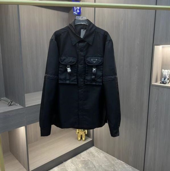 designer brand mens jackets metal triangle coats multi pocket work dress shirts thin coat for men and women loose detachable sleeve short sl, Black;brown
designer brand mens jackets metal triangle coats multi pocket work dress shirts thin coat for men and women loose detachable sleeve short sl, Black;brown