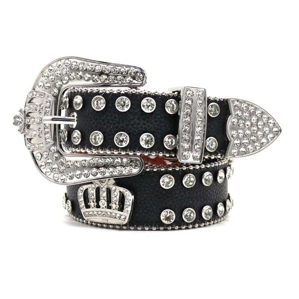 belt, diamond, crown, new men's and women's universal handmade classic punk personalized fashion pants belt, Black;brown
belt, diamond, crown, new men's and women's universal handmade classic punk personalized fashion pants belt, Black;brown