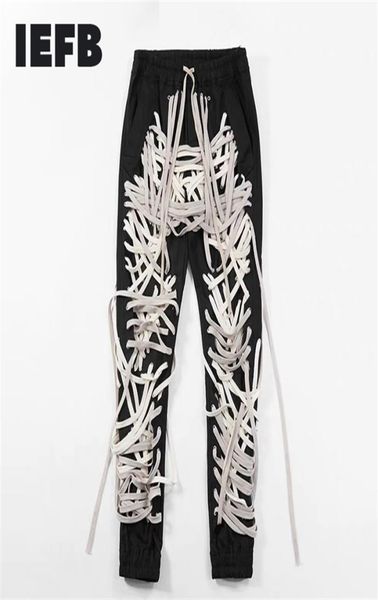 iefb men039s wear high street patchwork strings bandage male039s trouser high waist casual slim pants 2020 streetwear fashi6836296, Blue
iefb men039s wear high street patchwork strings bandage male039s trouser high waist casual slim pants 2020 streetwear fashi6836296, Blue