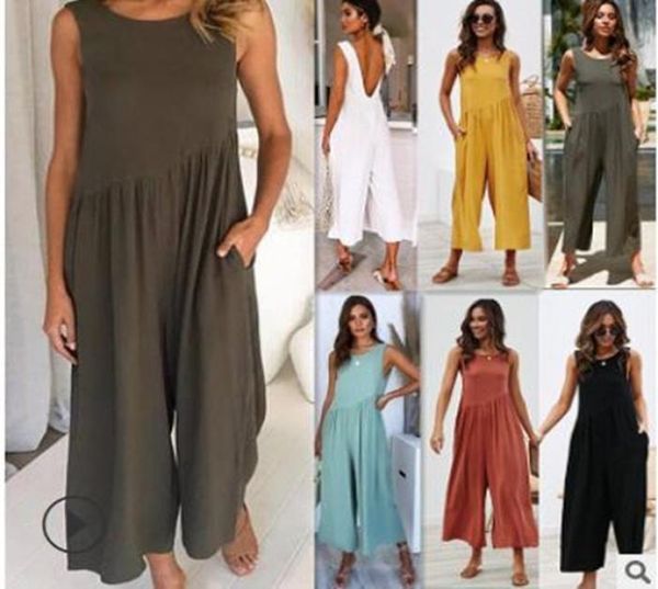 vonda blackless romper womens jumpsuits anklelength wide leg pants 2020 summer overalls beach sleeveless playsuit plus size4505038, Black;white
vonda blackless romper womens jumpsuits anklelength wide leg pants 2020 summer overalls beach sleeveless playsuit plus size4505038, Black;white