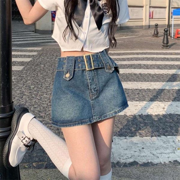 babe style a line half length pants skirt anti revealing retro belt niche design high waist denim summer girl, Black
babe style a line half length pants skirt anti revealing retro belt niche design high waist denim summer girl, Black