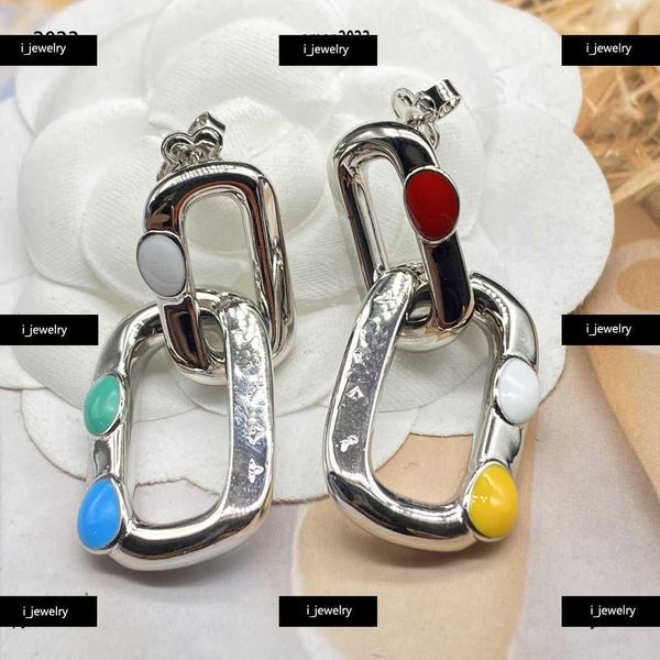 women designer earrings fashion luxury design of color gem chain shape hoop & huggie jewelry #including brand box new arrival, Golden;silver
women designer earrings fashion luxury design of color gem chain shape hoop & huggie jewelry #including brand box new arrival, Golden;silver