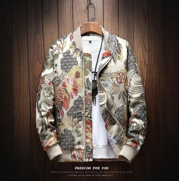 bannaji new mens jacket embroidery autumn spring men baseball jackets casual fashion hip hop street outwear floral coat male3027158, Black;brown
bannaji new mens jacket embroidery autumn spring men baseball jackets casual fashion hip hop street outwear floral coat male3027158, Black;brown