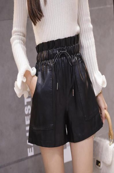 women039s shorts casual pu leather women autumn winter high waist elastic loose female england style short pants2131670, White;black
women039s shorts casual pu leather women autumn winter high waist elastic loose female england style short pants2131670, White;black