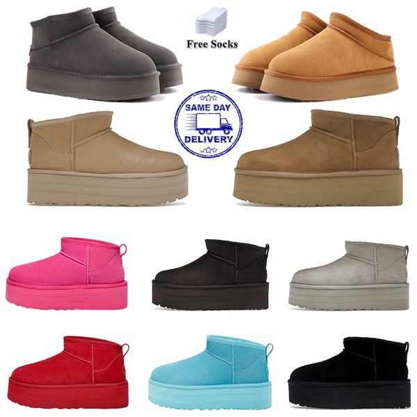 ultra mini boot designer woman platform snow boots fur warm shoes real leather chestnut ankle fluffy booties for women antelope brown colour, Black
ultra mini boot designer woman platform snow boots fur warm shoes real leather chestnut ankle fluffy booties for women antelope brown colour, Black