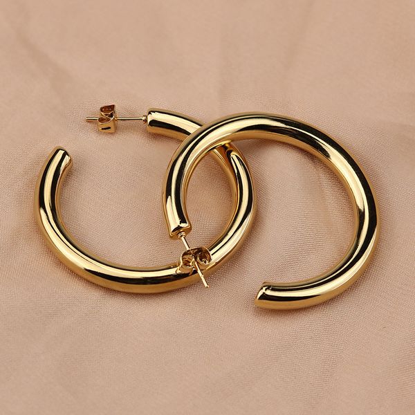 stud oversize gold plated hoop earring simple thick round circle stainless steel earrings for women punk hiphop jewelry brincos 230822, Golden;silver
stud oversize gold plated hoop earring simple thick round circle stainless steel earrings for women punk hiphop jewelry brincos 230822, Golden;silver