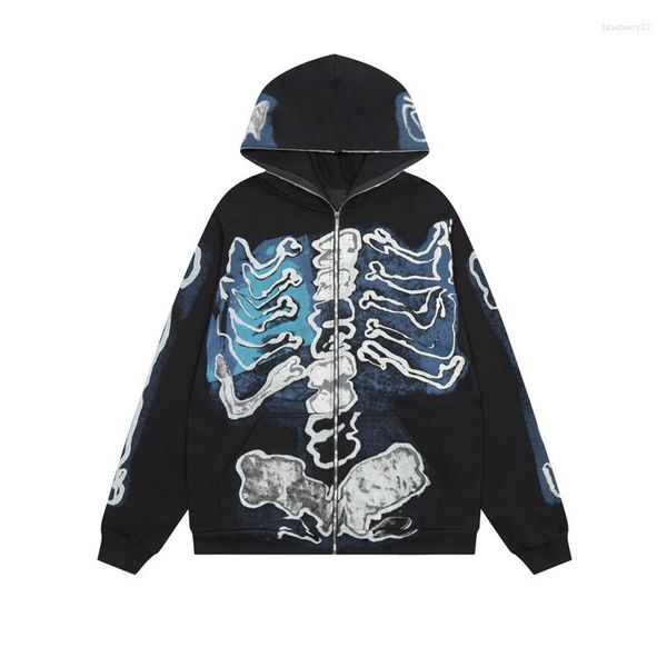 men's hoodies mens designer streetwear hoodie women's skull print hooded sweatshirts autumn winter zipper pullover coat, Black
men's hoodies mens designer streetwear hoodie women's skull print hooded sweatshirts autumn winter zipper pullover coat, Black