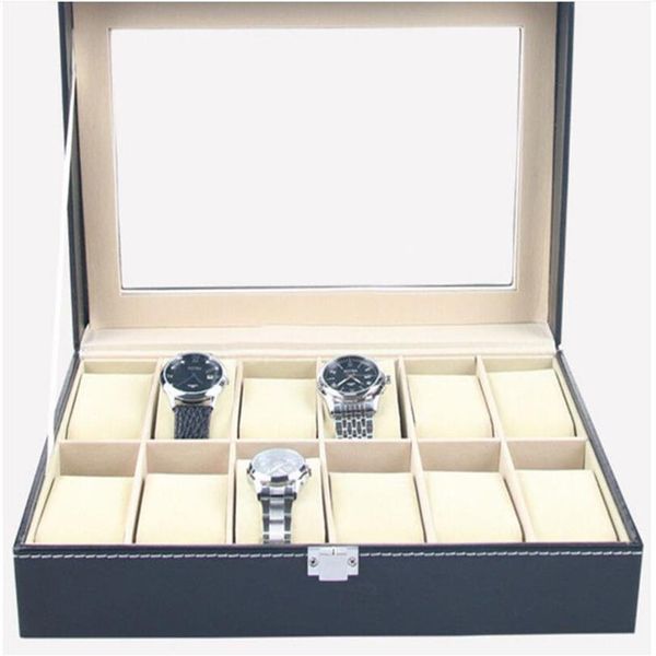 faux leather watch box display case organizer 12 slots jewelry storage box313f, Black;blue
faux leather watch box display case organizer 12 slots jewelry storage box313f, Black;blue