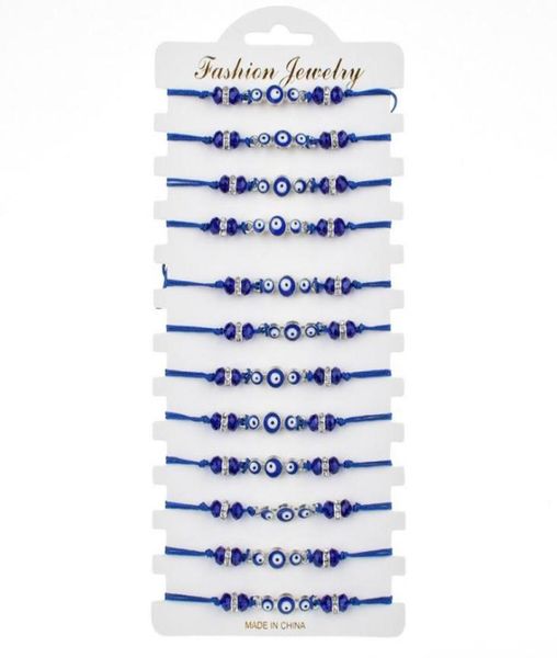 12pcsset turkey blue evil eye bracelet women handmade rope chain crystal beads bracelets girl birthday party jewelry gift7615208, Black
12pcsset turkey blue evil eye bracelet women handmade rope chain crystal beads bracelets girl birthday party jewelry gift7615208, Black