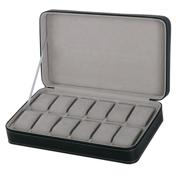 protable 12 slots watch box storage case with zipper multi-functional bracelet watches display casket watches holder casket1285n, Black;blue
protable 12 slots watch box storage case with zipper multi-functional bracelet watches display casket watches holder casket1285n, Black;blue