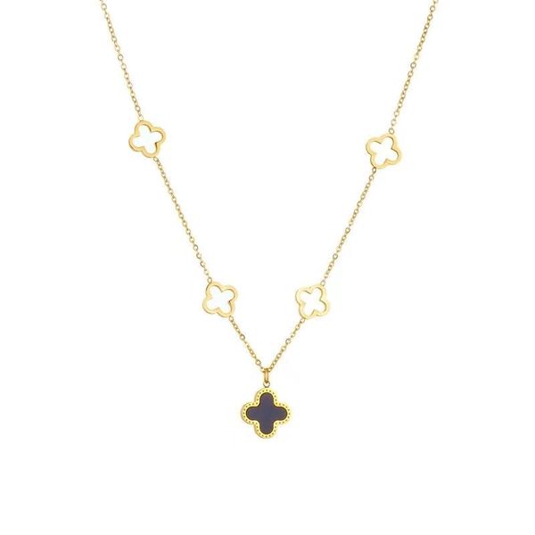 jewelry designer light luxury black and white double sided clover necklace for women flower clavicle pendant necklace, Silver
jewelry designer light luxury black and white double sided clover necklace for women flower clavicle pendant necklace, Silver