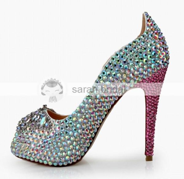 2019 new crystal wedding shoes with rhinestone peep toe platform high heel custom multicolor woman039s party prom evening brid2799996, Black
2019 new crystal wedding shoes with rhinestone peep toe platform high heel custom multicolor woman039s party prom evening brid2799996, Black