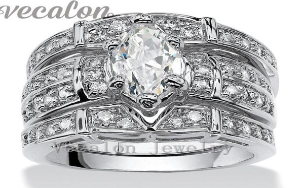 vecalon vintage engagement wedding band ring set for women marquise cut 3ct cz diamond 14kt white gold filled party finger ring7955216096, Slivery;golden
vecalon vintage engagement wedding band ring set for women marquise cut 3ct cz diamond 14kt white gold filled party finger ring7955216096, Slivery;golden