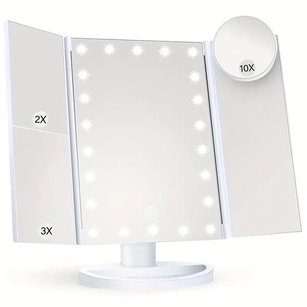 2x-10x magnification makeup mirror with led lights & 180° adjustable bracket - perfect for holiday gifts
2x-10x magnification makeup mirror with led lights & 180° adjustable bracket - perfect for holiday gifts