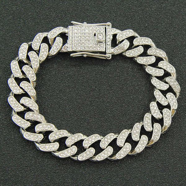 designer hip hop full diamond cuban chain necklace tide men with diamond temperament premium feeling collarbone chain sweater necklace acces, Silver
designer hip hop full diamond cuban chain necklace tide men with diamond temperament premium feeling collarbone chain sweater necklace acces, Silver
