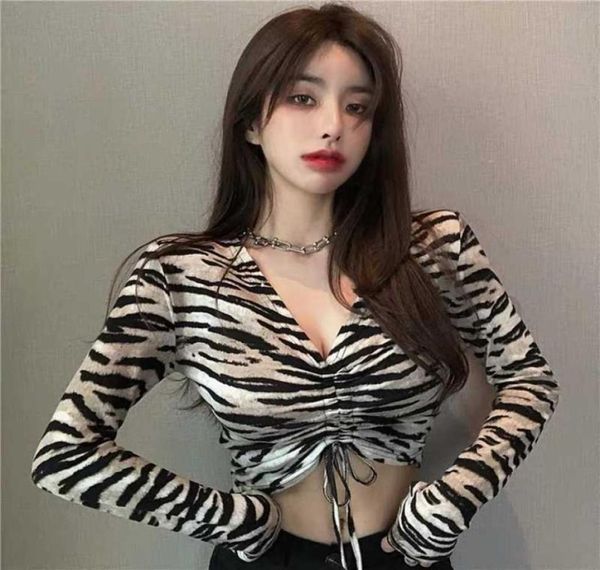 spring and autumn vneck longsleeved striped feminine drawstring short tshirt zebra print fashionable 2106044587869, White
spring and autumn vneck longsleeved striped feminine drawstring short tshirt zebra print fashionable 2106044587869, White
