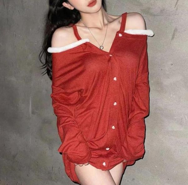 fashion women christmas sweater long sleeve halter coats youth girl bar party loose cardigan female casual offshoulder jacke13429145, White
fashion women christmas sweater long sleeve halter coats youth girl bar party loose cardigan female casual offshoulder jacke13429145, White