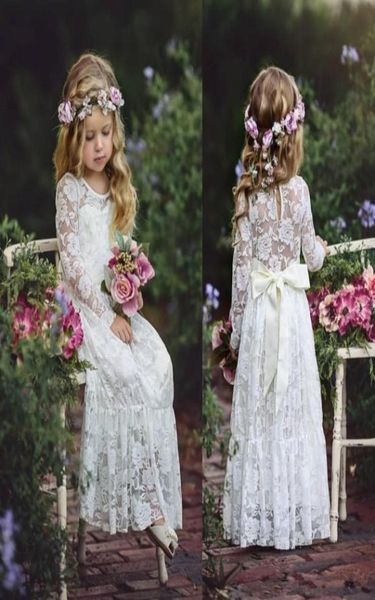 long sleeve boho flower girls dresses for wedding floor length lace little kids first communion dress vintage girls039 pa8700110, White;blue
long sleeve boho flower girls dresses for wedding floor length lace little kids first communion dress vintage girls039 pa8700110, White;blue