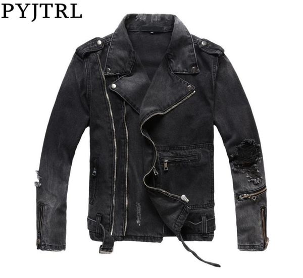 pyjtrl new mens autumn winter thick vintage holes ripped distressed coat black denim jacket for motorcycle zippers outwear 2011236811741, Black;brown
pyjtrl new mens autumn winter thick vintage holes ripped distressed coat black denim jacket for motorcycle zippers outwear 2011236811741, Black;brown