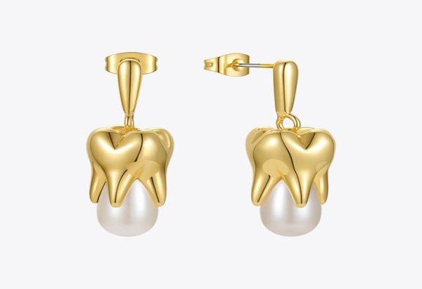enfashion trendy teeth pearl drop earrings for women gold color earings fashion jewelry wedding pendientes e211285 2202148668258, Silver
enfashion trendy teeth pearl drop earrings for women gold color earings fashion jewelry wedding pendientes e211285 2202148668258, Silver