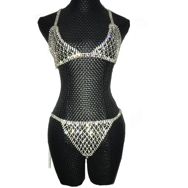 silver crystals chains bikini bra underwear birthday dance party wear two piece set female singer bling costume stage244j, Black;red
silver crystals chains bikini bra underwear birthday dance party wear two piece set female singer bling costume stage244j, Black;red