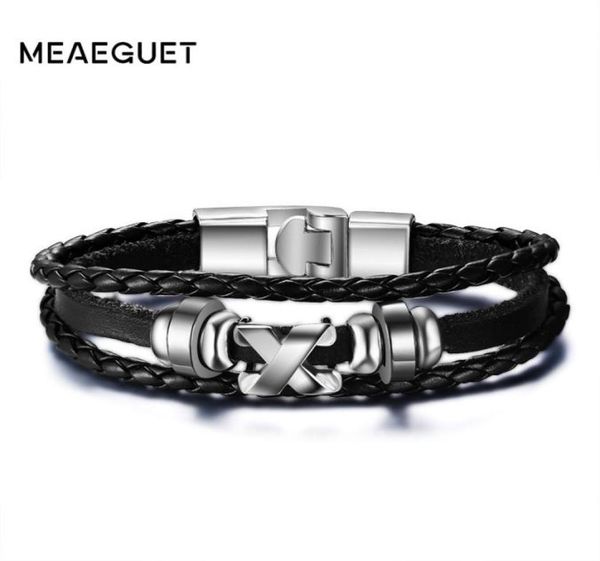 vantage black color leather bracelet men039s wristband wave braided x letters stainless steel male accessories jewelry6850830, Golden;silver
vantage black color leather bracelet men039s wristband wave braided x letters stainless steel male accessories jewelry6850830, Golden;silver