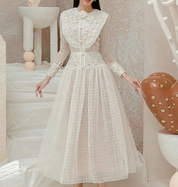 basic casual dresses women spring autumn luxury flower embroidery maxi dress sweet a line birthday party vestidos 230821, Black;gray
basic casual dresses women spring autumn luxury flower embroidery maxi dress sweet a line birthday party vestidos 230821, Black;gray