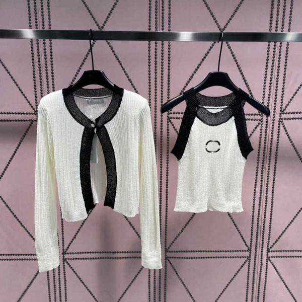 luxury brand sweater knitted cardigan coat embroidery vest suit c designer camisole autumn warm jacket tank two piece set, White;black
luxury brand sweater knitted cardigan coat embroidery vest suit c designer camisole autumn warm jacket tank two piece set, White;black