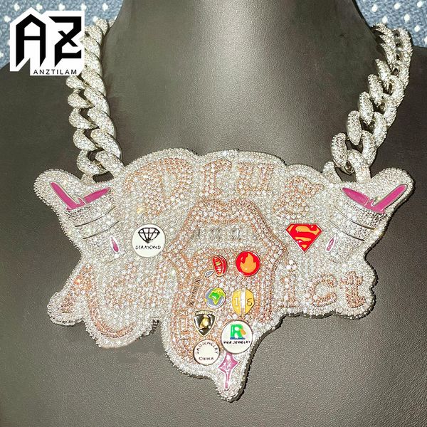 strands strings hip hop custom pendants necklace iced out aaa zircon bling goth jewelry diy personal gift 230822, Black
strands strings hip hop custom pendants necklace iced out aaa zircon bling goth jewelry diy personal gift 230822, Black