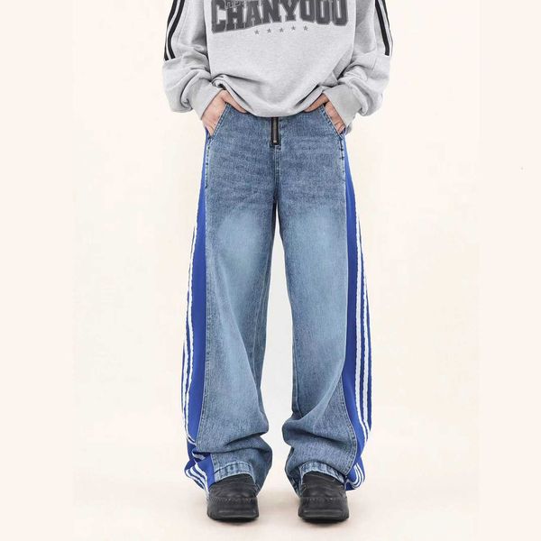 design sense heavy duty straight tube casual jeans for men 2023 new loose wide leg pants versatile high waist pants, Blue
design sense heavy duty straight tube casual jeans for men 2023 new loose wide leg pants versatile high waist pants, Blue