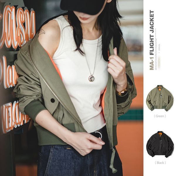 womens jackets maden bomber jacket ma1 winter fashion streetwear retro varsity thick vintage cotton coat 230821, Black;brown
womens jackets maden bomber jacket ma1 winter fashion streetwear retro varsity thick vintage cotton coat 230821, Black;brown