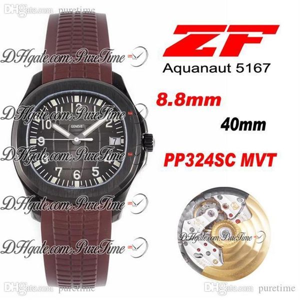 new zf 5167 324sc 324cs automatic mens watch black venom dlc black texture dial brown rubber strap 40mm edition ptpp puretime299w, Slivery;brown
new zf 5167 324sc 324cs automatic mens watch black venom dlc black texture dial brown rubber strap 40mm edition ptpp puretime299w, Slivery;brown