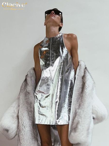 basic casual dresses clacive bodycon sliver pu leather women s dress 2023 summer o neck sleeveless mini streetwear classic feamle robe 23082, Black;gray
basic casual dresses clacive bodycon sliver pu leather women s dress 2023 summer o neck sleeveless mini streetwear classic feamle robe 23082, Black;gray