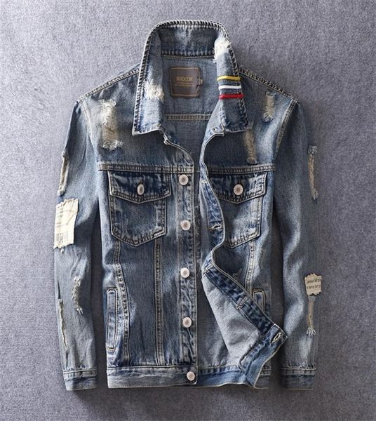 fashion streetwear men jacket retro blue destroy ripped denim jacket men coat tiger embroidery stripe hip hop jean jacket hombre t9359983, Black;brown
fashion streetwear men jacket retro blue destroy ripped denim jacket men coat tiger embroidery stripe hip hop jean jacket hombre t9359983, Black;brown