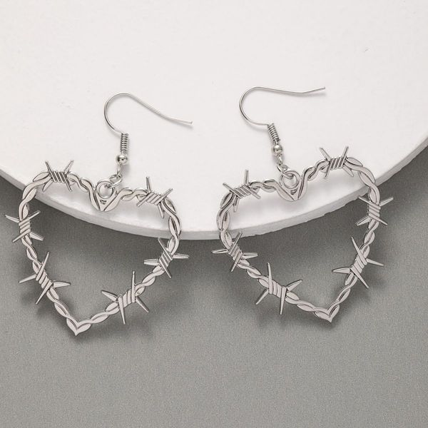 wire mesh heart-shaped earrings gothic heart-shaped earrings heart shaped pendant earrings metal rose earrings, Silver
wire mesh heart-shaped earrings gothic heart-shaped earrings heart shaped pendant earrings metal rose earrings, Silver