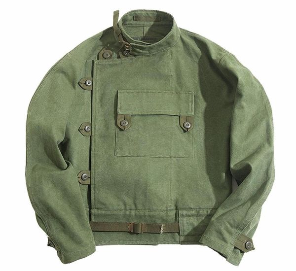 vintage swedish motocycle jacket men039s womens workwear army green canvas loose coat slim fit punk size7303084, Black;brown
vintage swedish motocycle jacket men039s womens workwear army green canvas loose coat slim fit punk size7303084, Black;brown