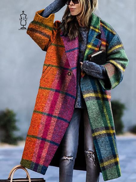 women's wool blends women long sleeved lapel woolen coat fashion elegant temperament winter coat warm loose printed pockets women', Black
women's wool blends women long sleeved lapel woolen coat fashion elegant temperament winter coat warm loose printed pockets women', Black