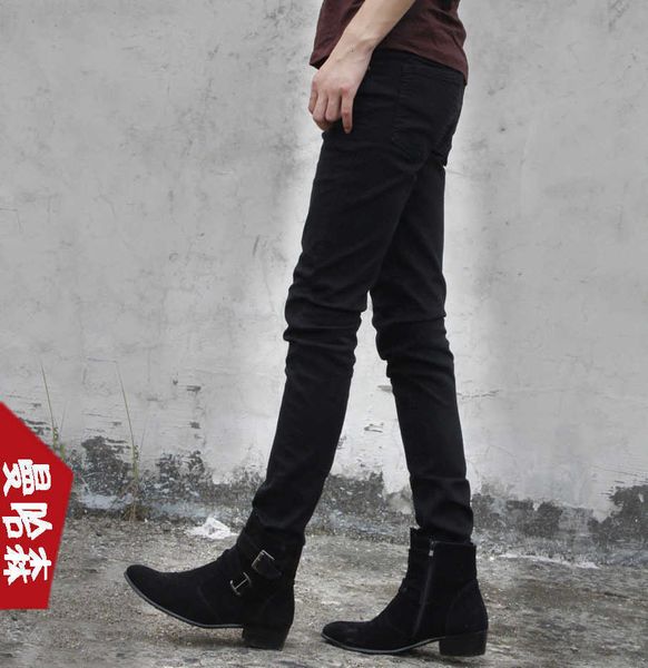 spring new korean black jeans men's elastic leggings youth pencil pants generation, Blue
spring new korean black jeans men's elastic leggings youth pencil pants generation, Blue