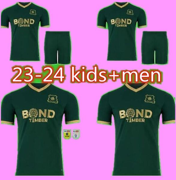 23 24 plymouth argyle soccer jerseys 2023 2024 ryan hardie callum wright lewis gibson camisetas de futbol adam randell football shirt men ki, Black;yellow