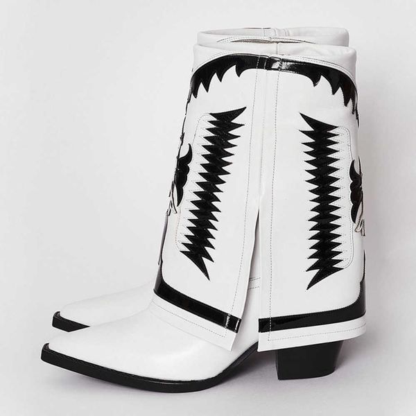 2022 spring and autumn new thick heel high trouser sleeve boots western embroidered women's show shoes large 230822, Black
2022 spring and autumn new thick heel high trouser sleeve boots western embroidered women's show shoes large 230822, Black